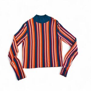 Victor Glemaud multicoloured striped long sleeve top Size S